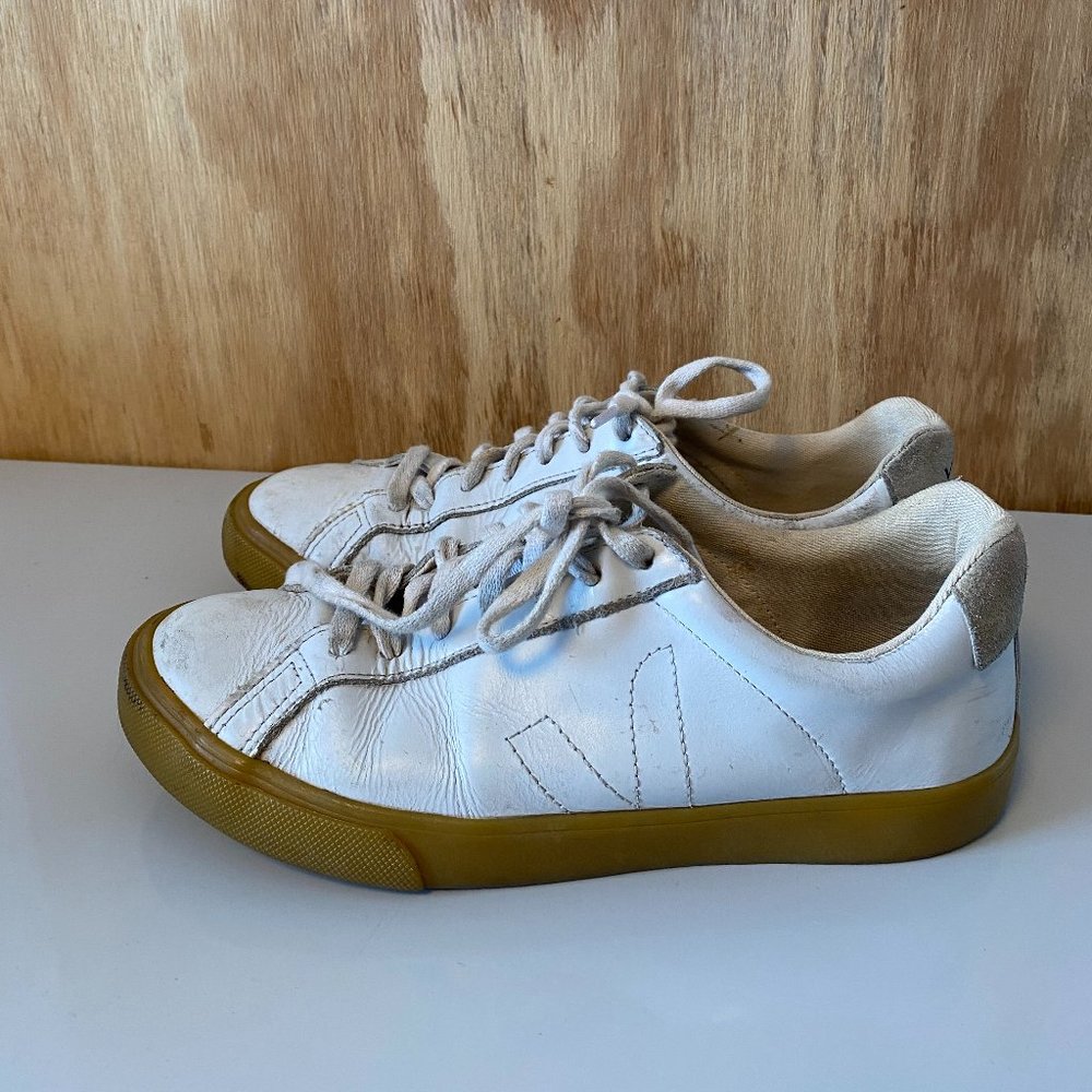 Veja White and Gumsole Sneakers